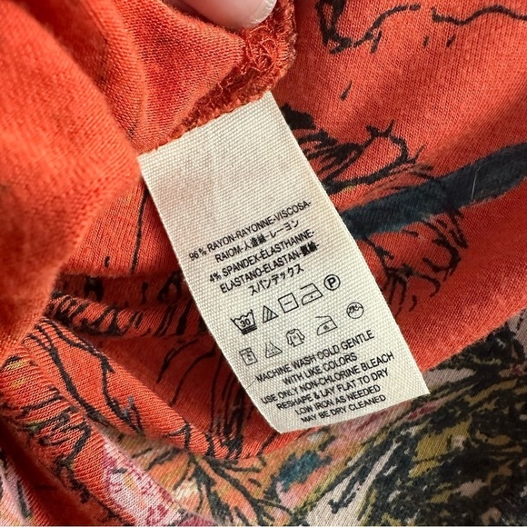 Free People Blouse Bell Sleeves Flare Floral Whimsigoth Fairy Boho Size Small - Picture 7 of 8